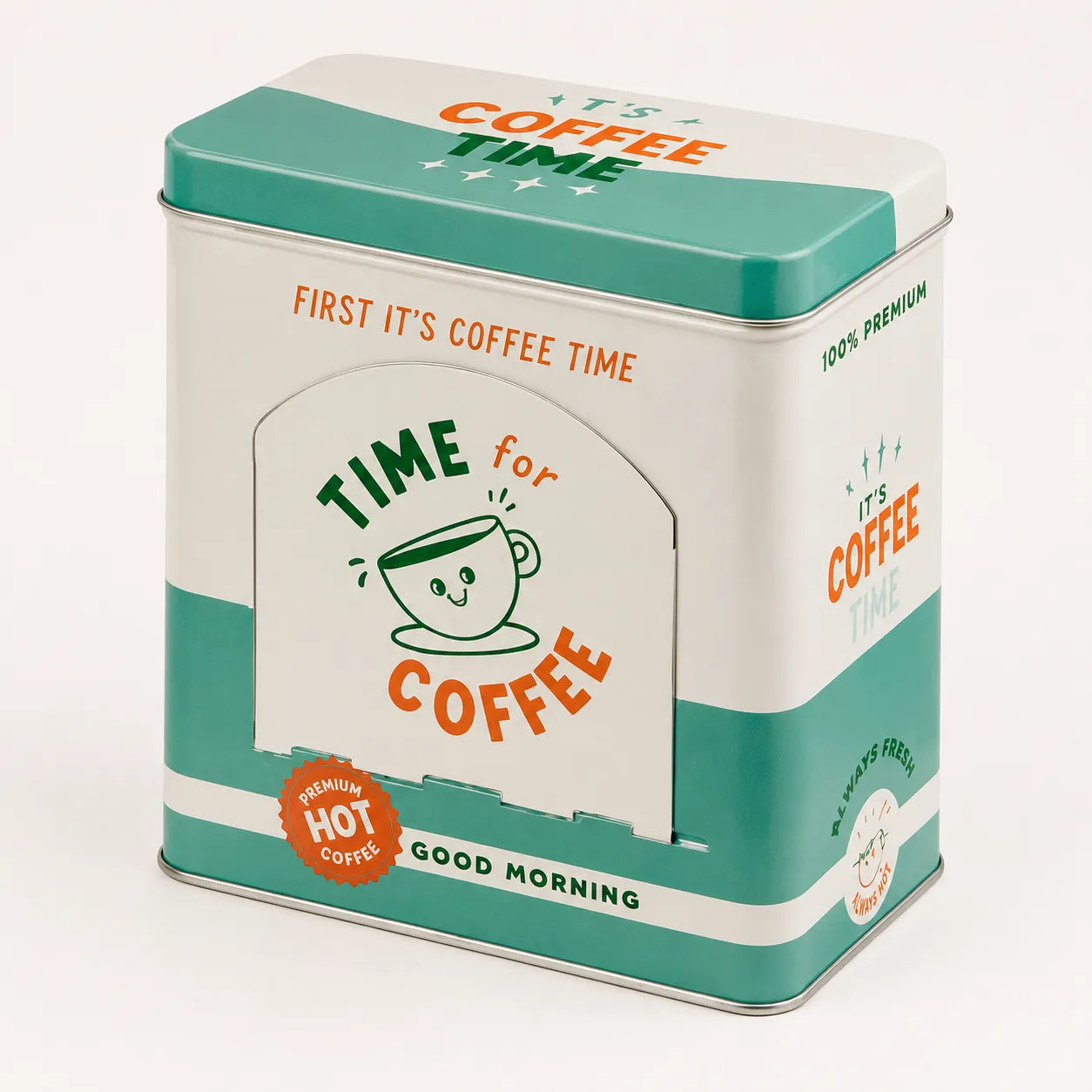 Montemaggi Scatola in Latta Portacialde Caffè Decori Assortiti
