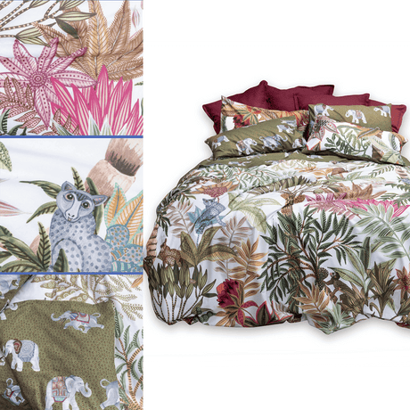 Tessitura Toscana Telerie Parure Copripiumino Munai - Varie Dimensioni - Passarelli Biancheria