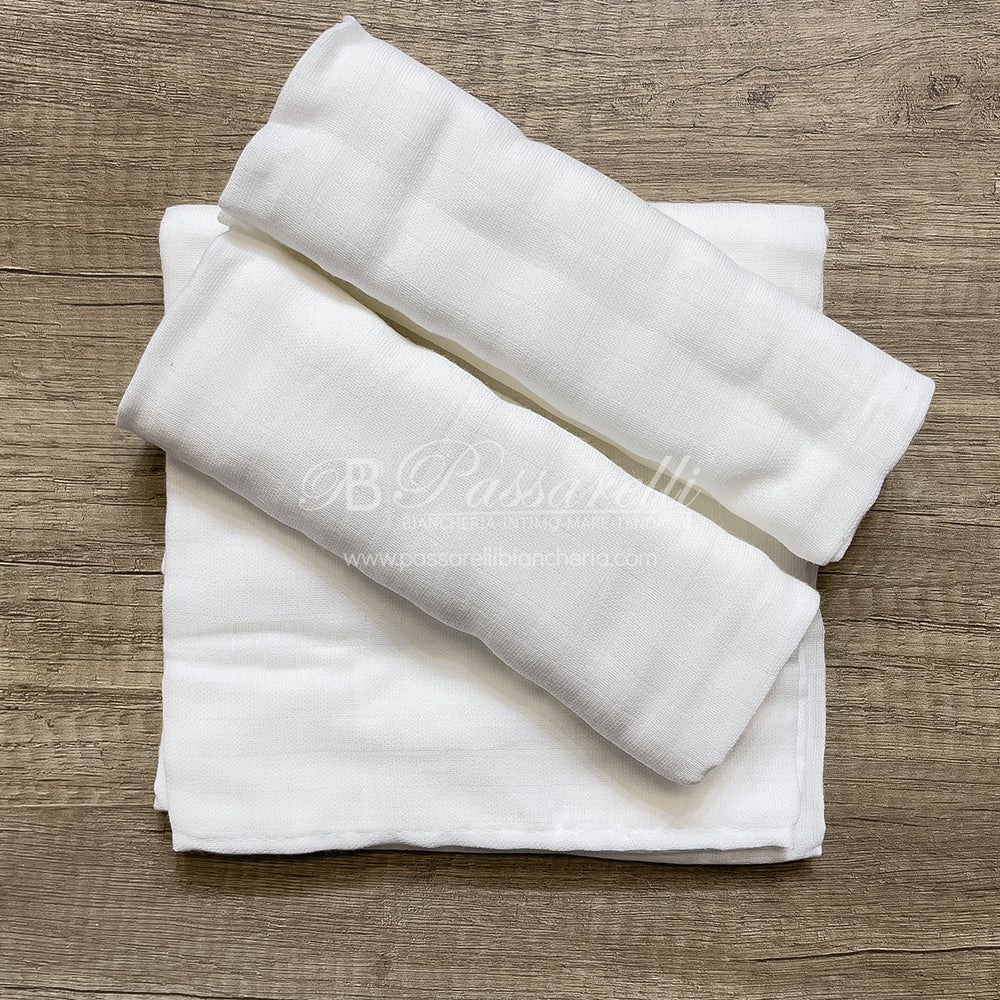 Nancy Confezione 3 Quadrati di Garza 100% Cotone Anallergico 2501S90