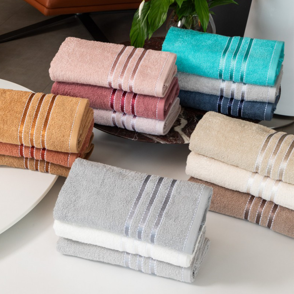 Gardenia – Set Di 8 Asciugamani Da Bagno Turco In Cotone – Morbidi E Assorbenti – Lenzuolo E Telo - 3