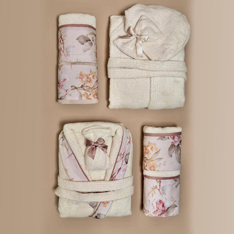 Neith Set Completo Bagno Unisex 8 Pezzi 100% Spugna Cotone Maia B180 - Passarelli Biancheria