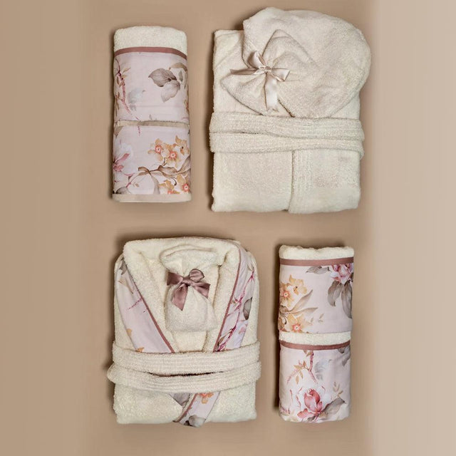 Neith Set Completo Bagno Unisex 8 Pezzi 100% Spugna Cotone Maia B180 - Passarelli Biancheria