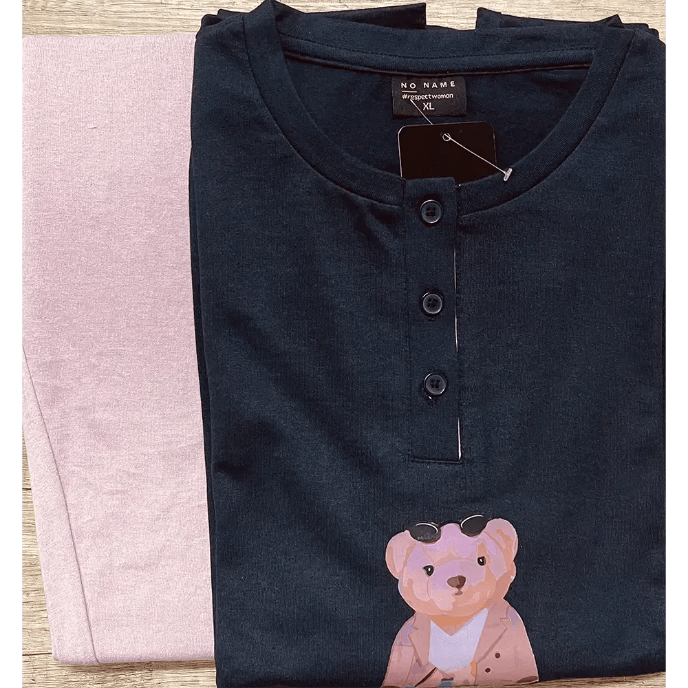 No Name Pigiama da Donna Caldo Cotone 252PF S22 - Passarelli Biancheria