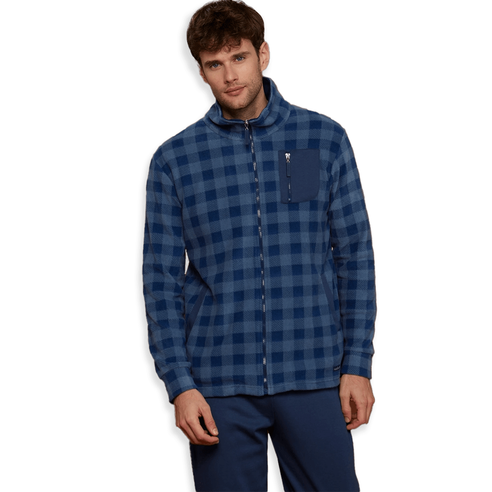 Noidinotte Giacca Uomo In Micropile A Quadri GE2606 D29 - Passarelli Biancheria