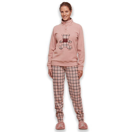 Noidinotte Pigiama Invernale da Donna in Pile FA8401 S30 - Passarelli Biancheria
