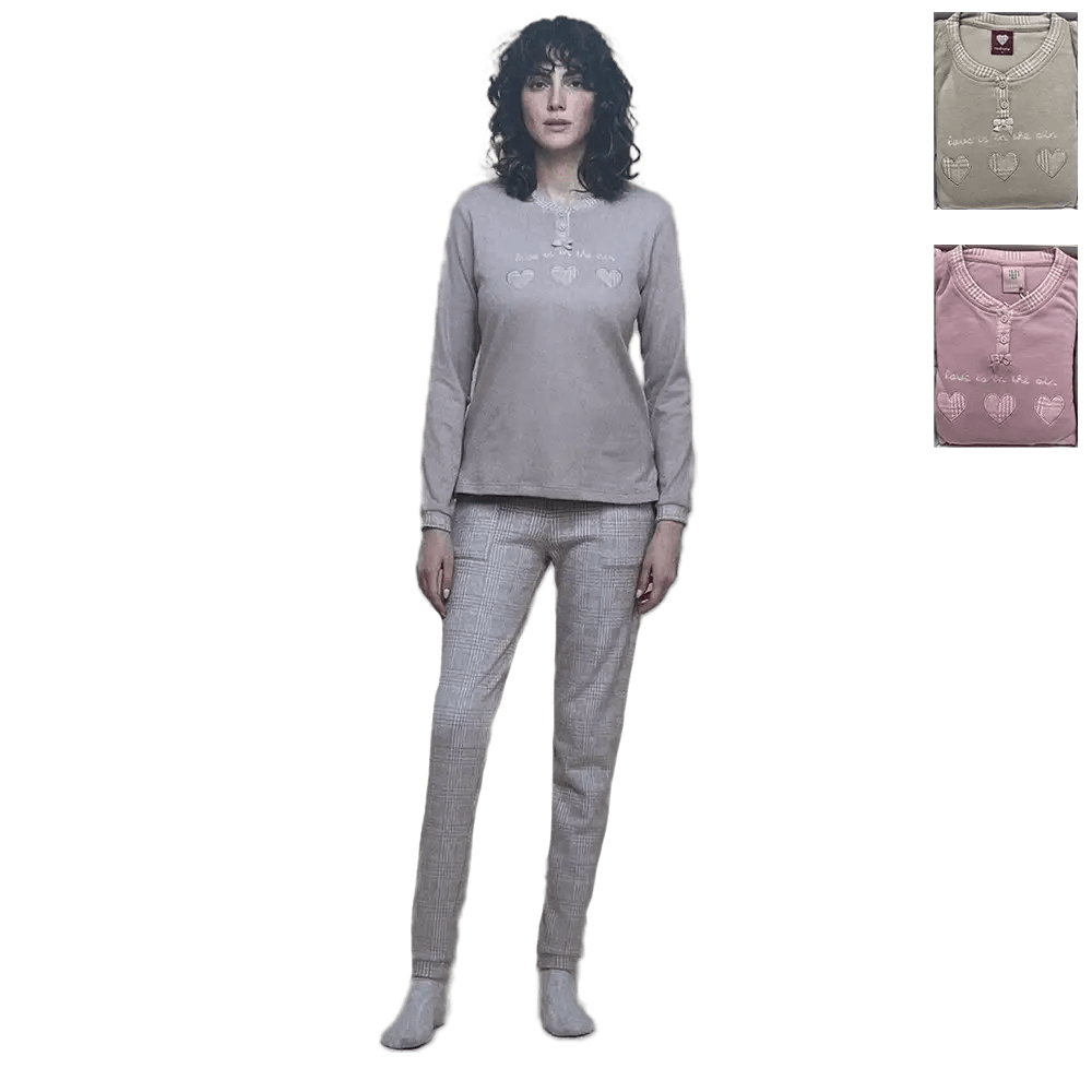 Noidinotte Pigiama Invernale da Donna in Punto Milano FA8372 S82 - Passarelli Biancheria