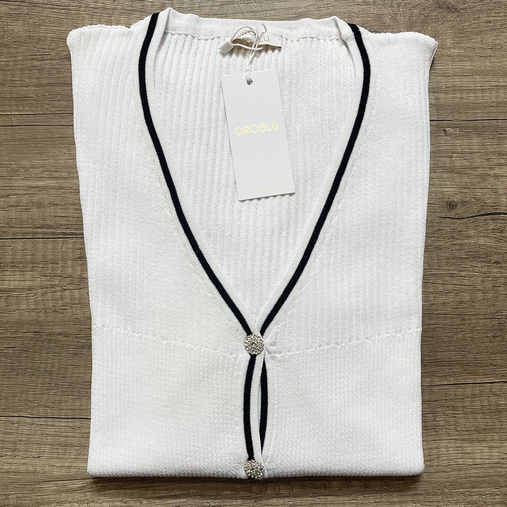 Oroblu Cardigan in Viscosa a Costine Glamour Rib VOBT67636 S74