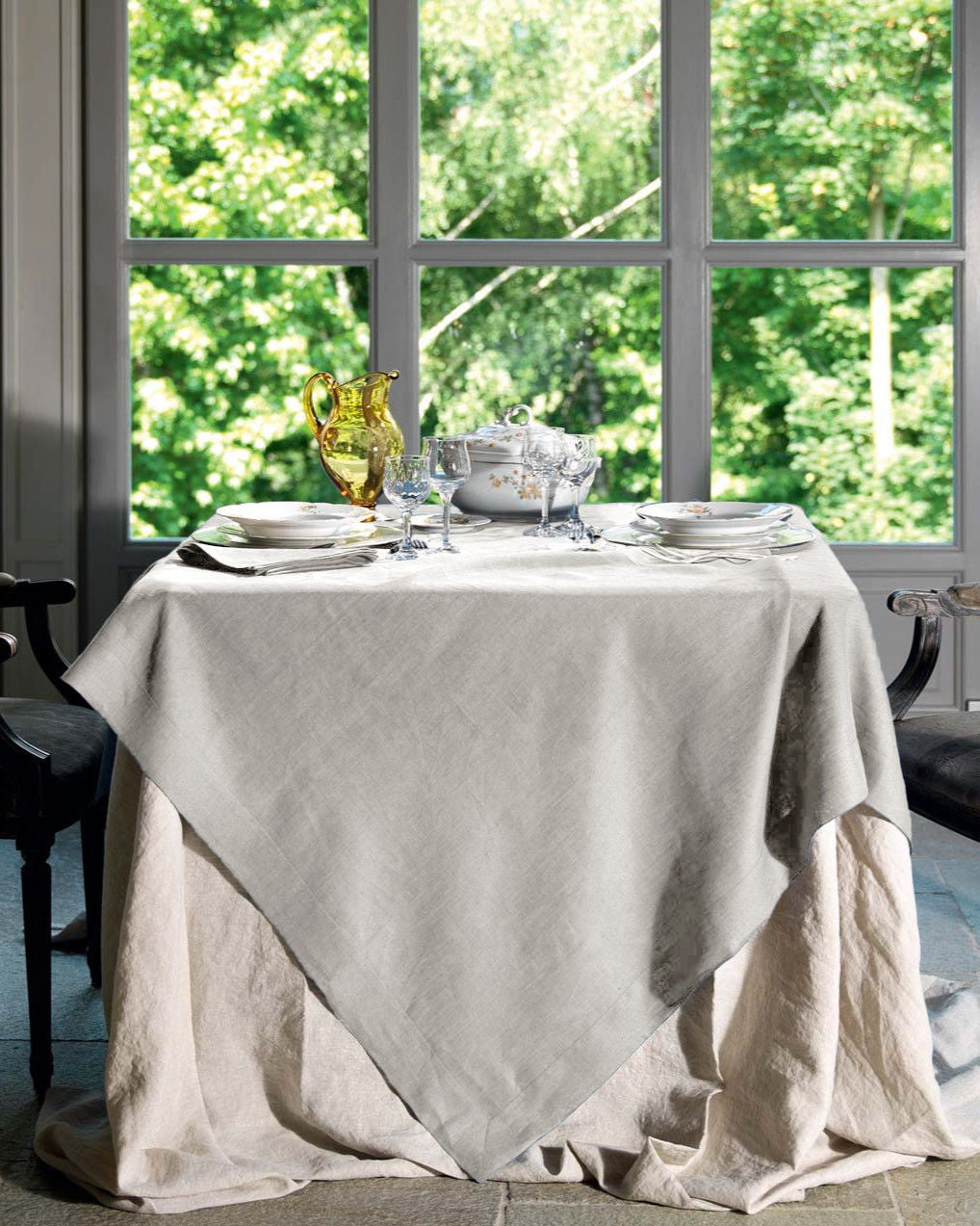 Tessitura Toscana Telerie Servizio in Puro Lino Tinta Unita Tiziano - Varie Dimensioni