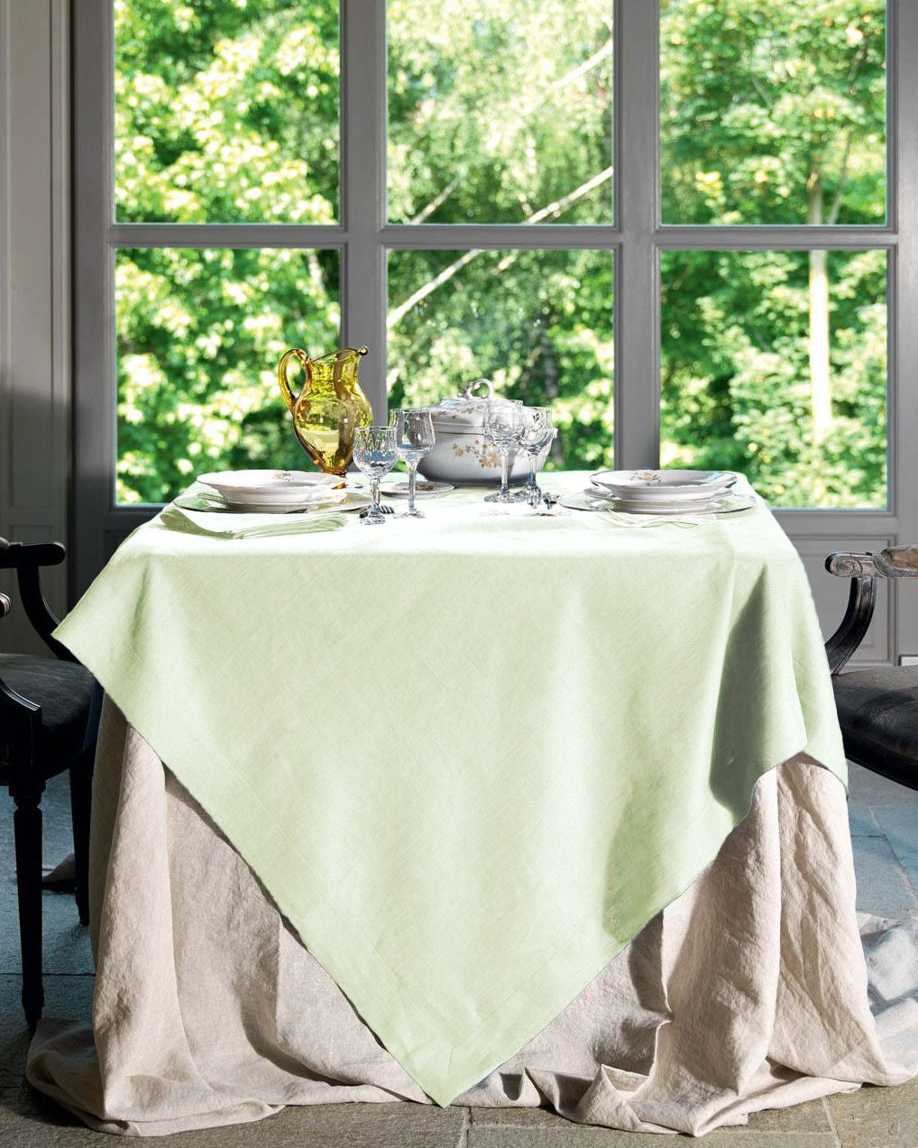 Tessitura Toscana Telerie Servizio in Puro Lino Tinta Unita Tiziano - Varie Dimensioni