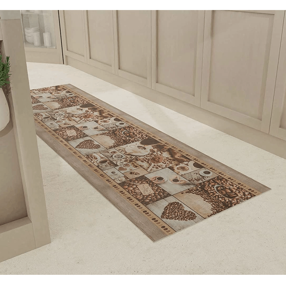 Passatoia con Stampa Digitale Caffè - Varie Dimensioni - Passarelli Biancheria