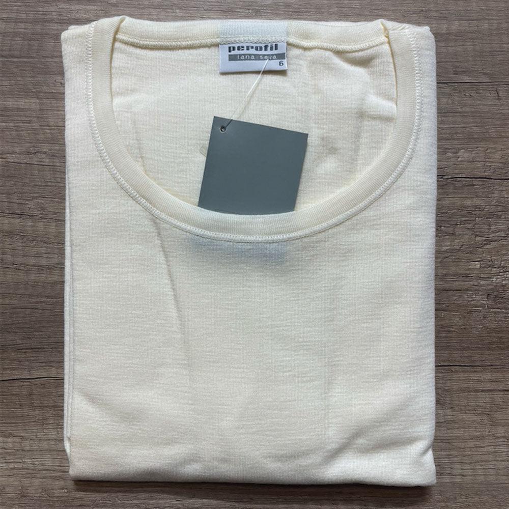 Perofil Maglia Intima da Uomo Girocollo Maniche Corte Lana/Seta S36 - Passarelli Biancheria