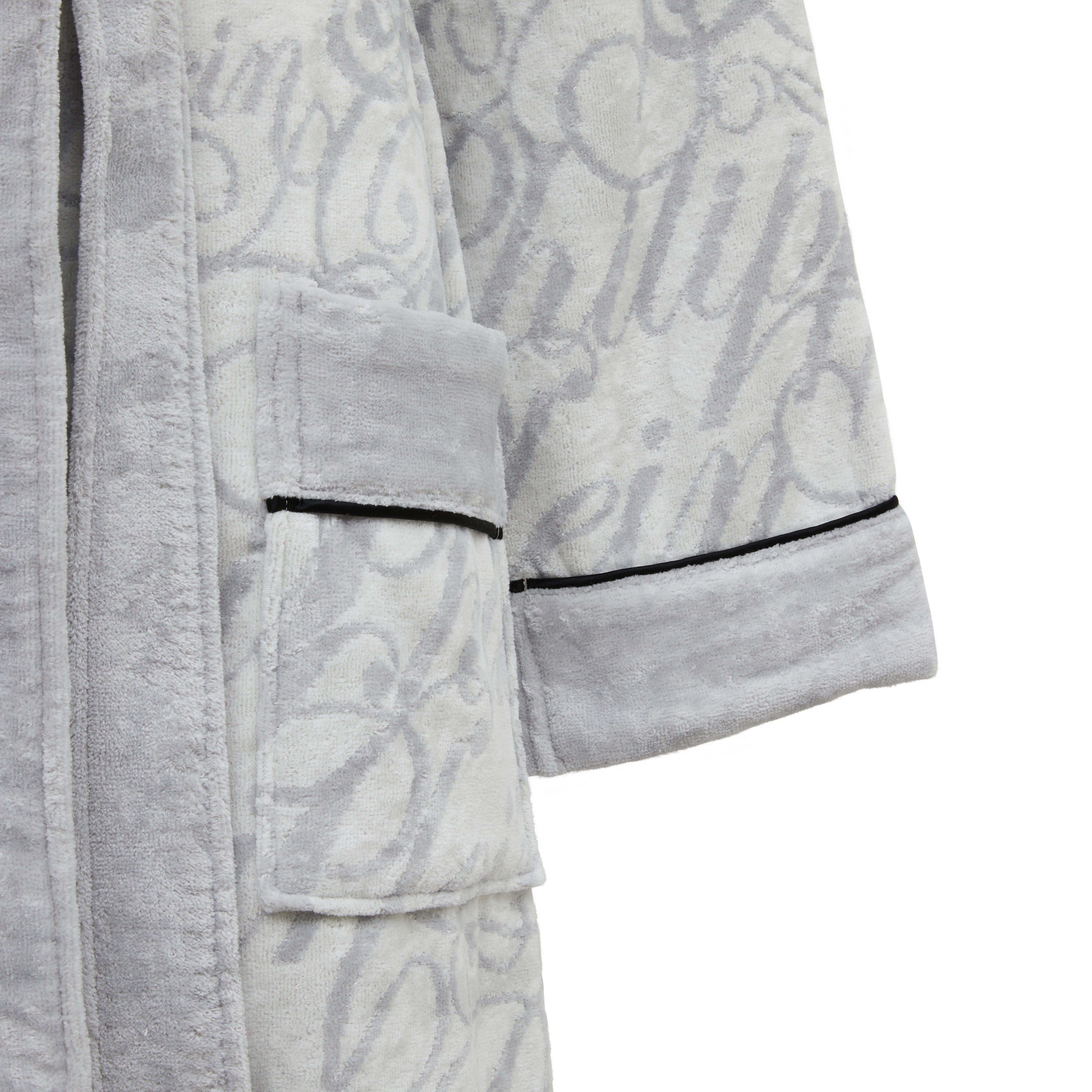 Philipp Plein Accappatoio con Cappuccio Script Moderno in Spugna
