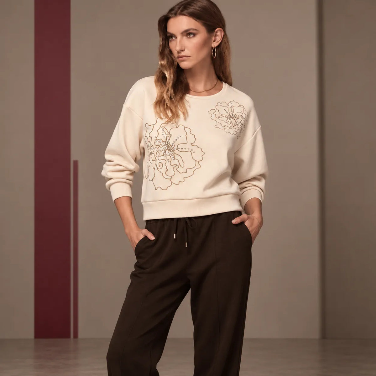 Philippe Matignon Felpa Rasata da Donna A013476 Dahlia