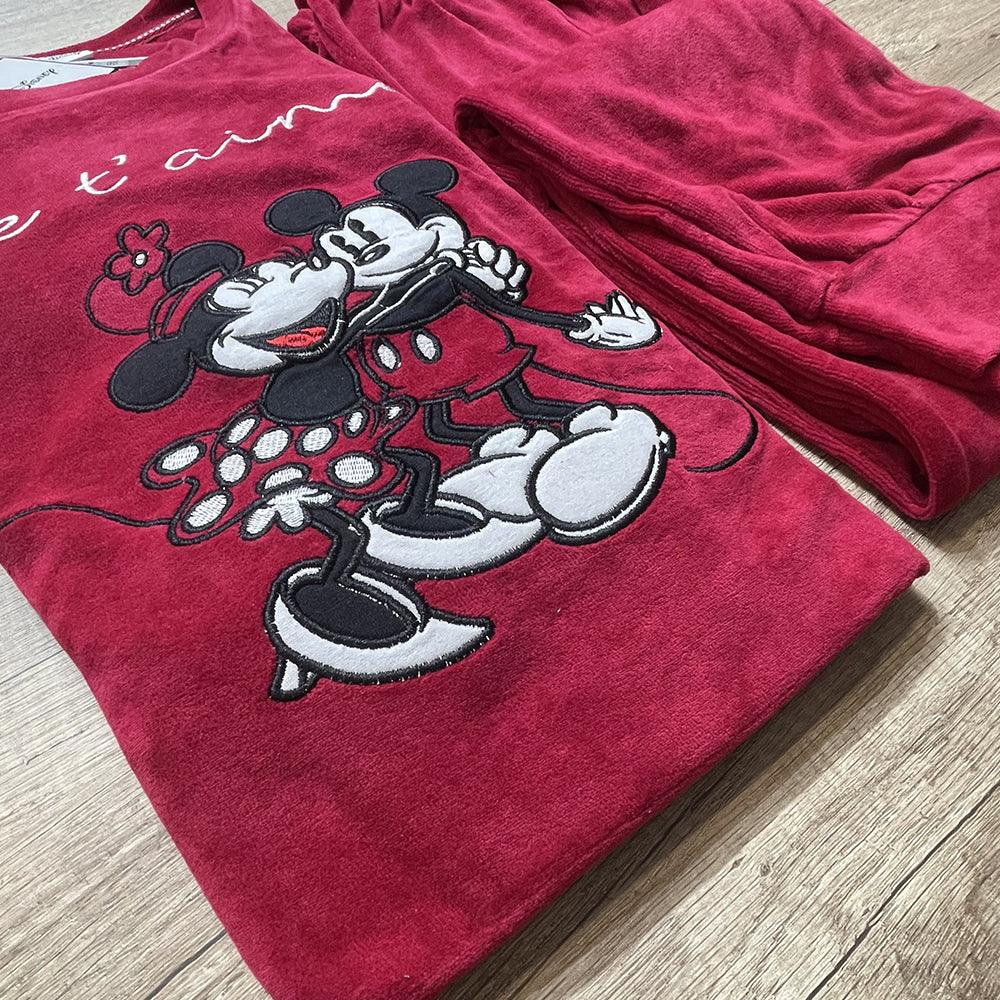 Pigiama Invernale da Donna in Velluto Mickey & Minnie 55963 S36 - Passarelli Biancheria