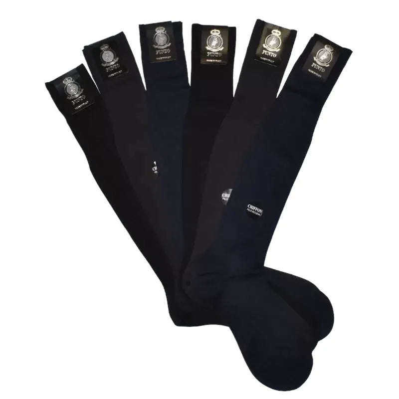 Punto Chiffon set di 6 Paia di calze uomo lunga in filoscozia 2606S