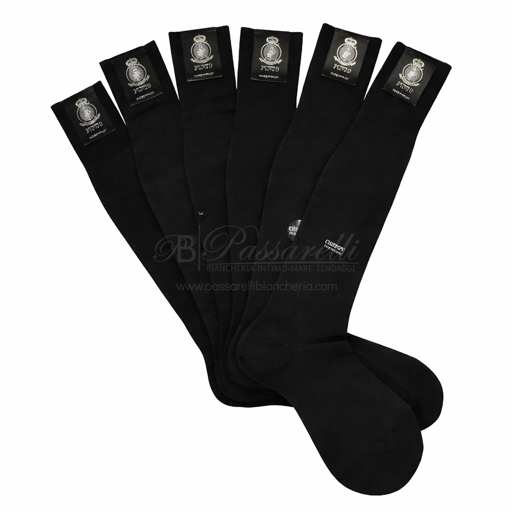 Punto Chiffon set di 6 Paia di calze uomo lunga in filoscozia 2606S