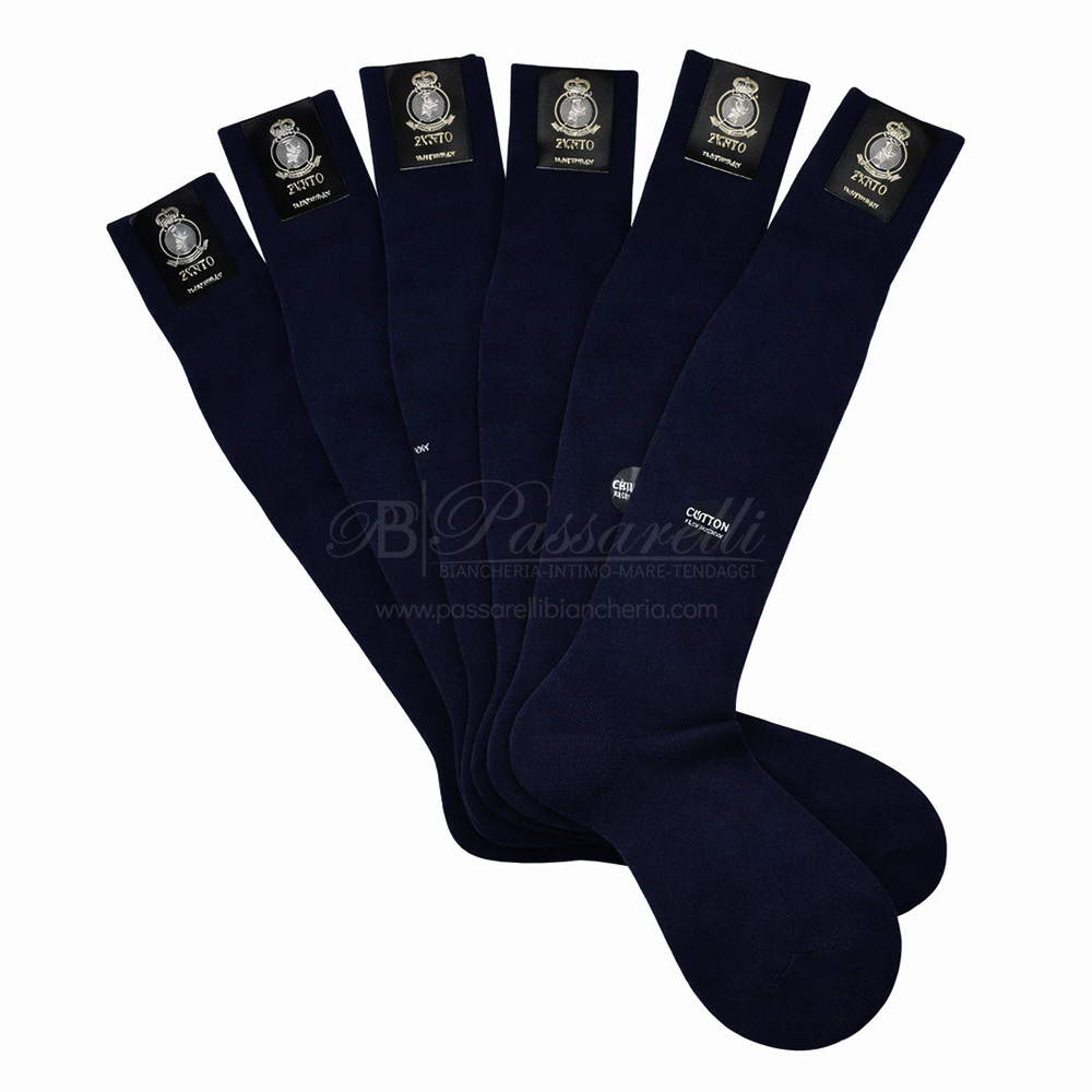 Punto Chiffon set di 6 Paia di calze uomo lunga in filoscozia 2606S
