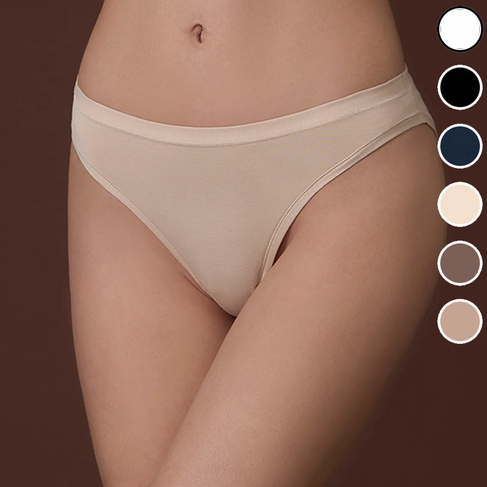 Ragno 2 Slip Brasil da Donna in cotone elasticizzato extra fine - beYOUtiful DM05BM 2410S110