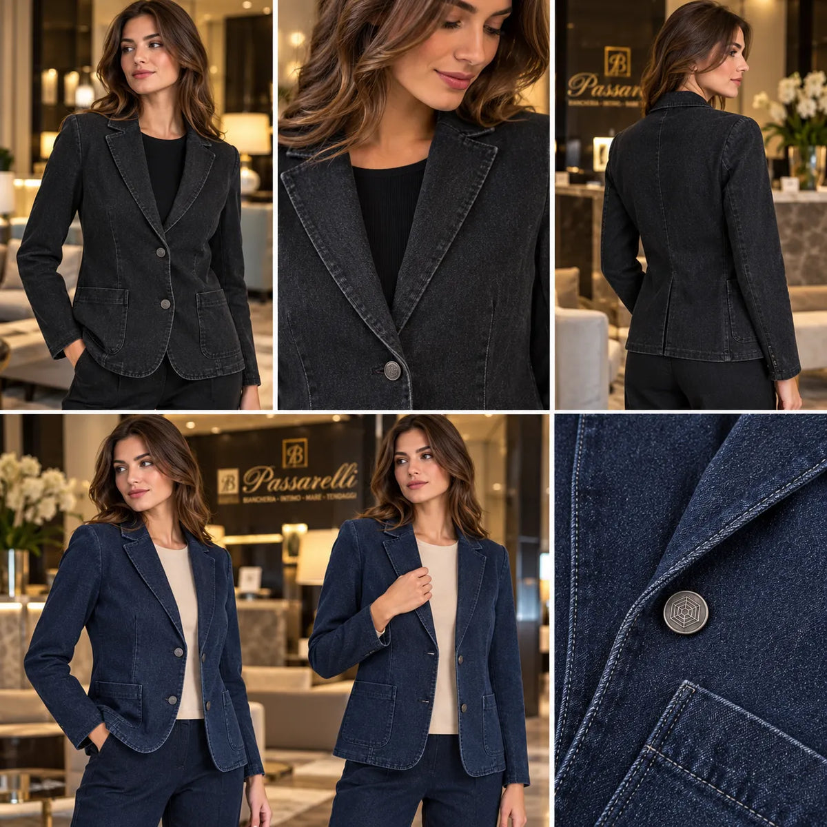 Ragno Blazer due bottoni in Super Denim DO79GA