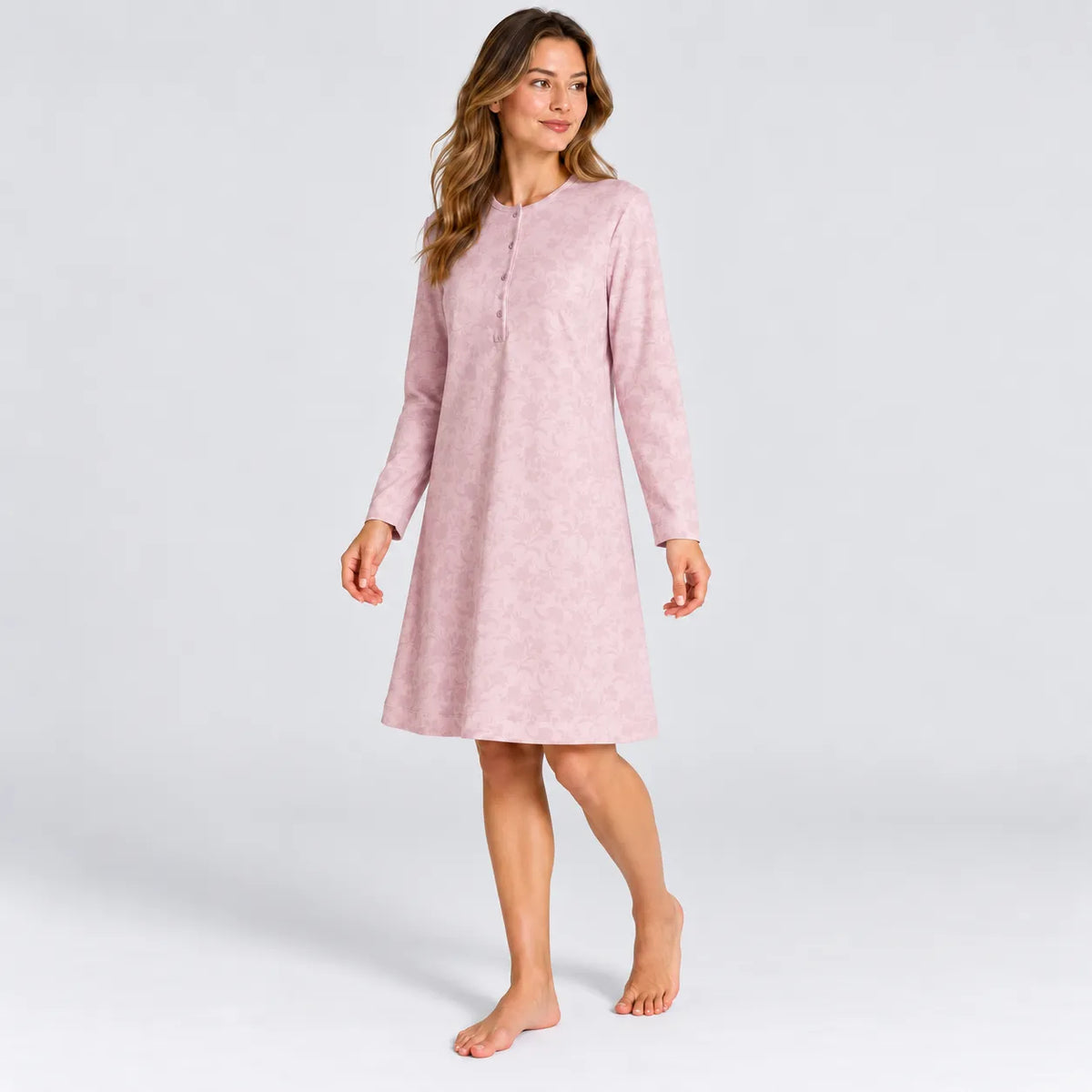 Ragno Camicia da Notte Lunga Cotone Cotone Fantasia DU26NK