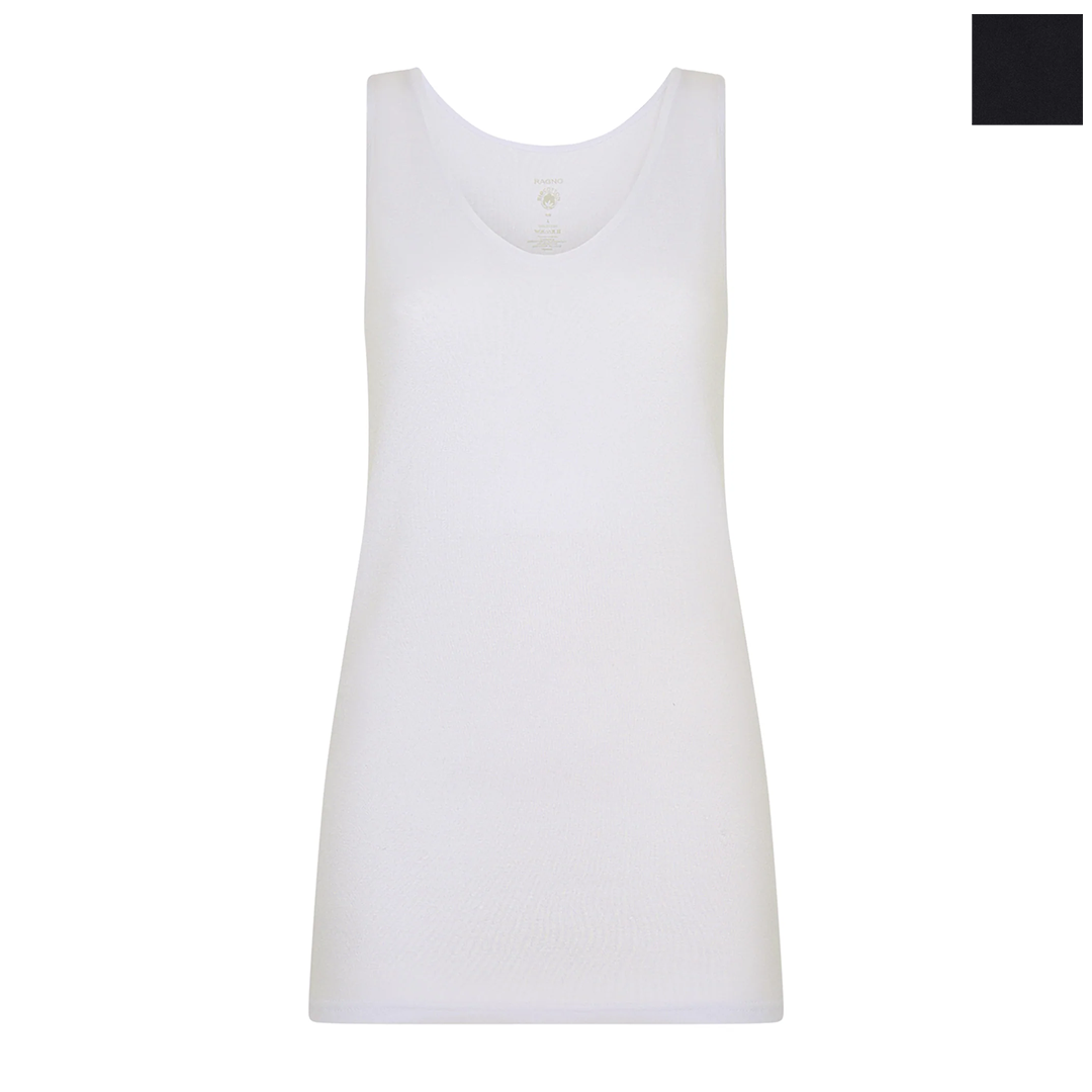 Ragno Canottiera Spalla Larga in cotone da Donna 71131W S100