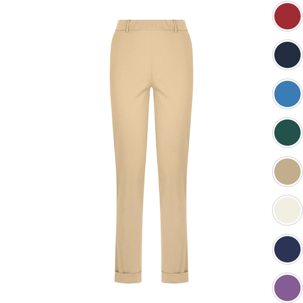 Ragno Pantalone da Donna chino slim con tasche in Satin Power DN22P7 S57 - Vari Colori