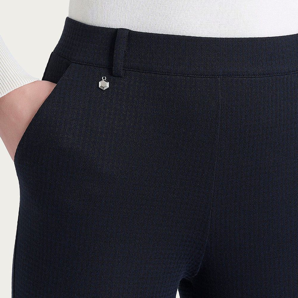 Ragno Pantalone dritto con tasche e micro check in Eco Jacquard DR49PP