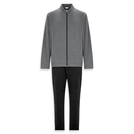 Ragno Pigiama Invernale da Uomo in Cotton Eco Pile Aperto con Zip U787N6 S52 - Passarelli Biancheria