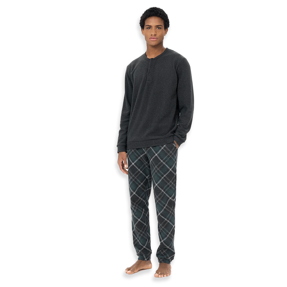 Ragno Pigiama Invernale da Uomo in Cotton Eco Pile U774NU S47 - Passarelli Biancheria