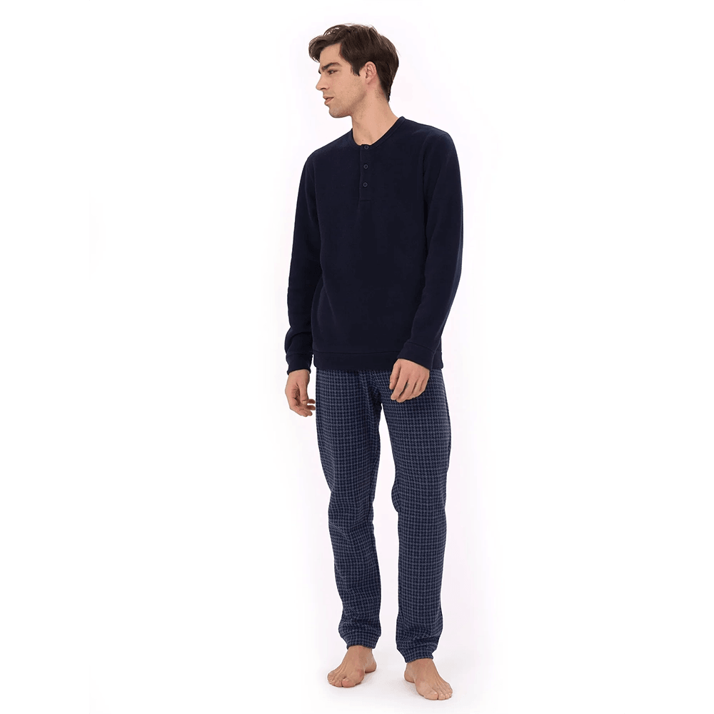 Ragno Pigiama Invernale da Uomo in Cotton Eco Pile U779NU S49 - Passarelli Biancheria