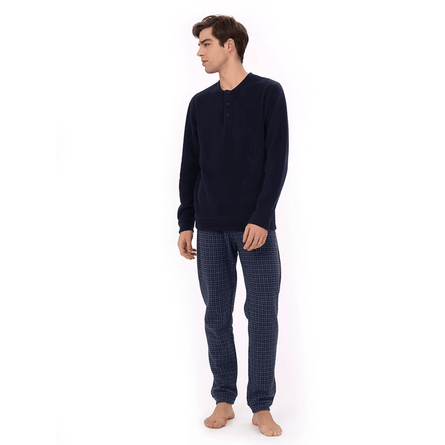 Ragno Pigiama Invernale da Uomo in Cotton Eco Pile U779NU S49 - Passarelli Biancheria
