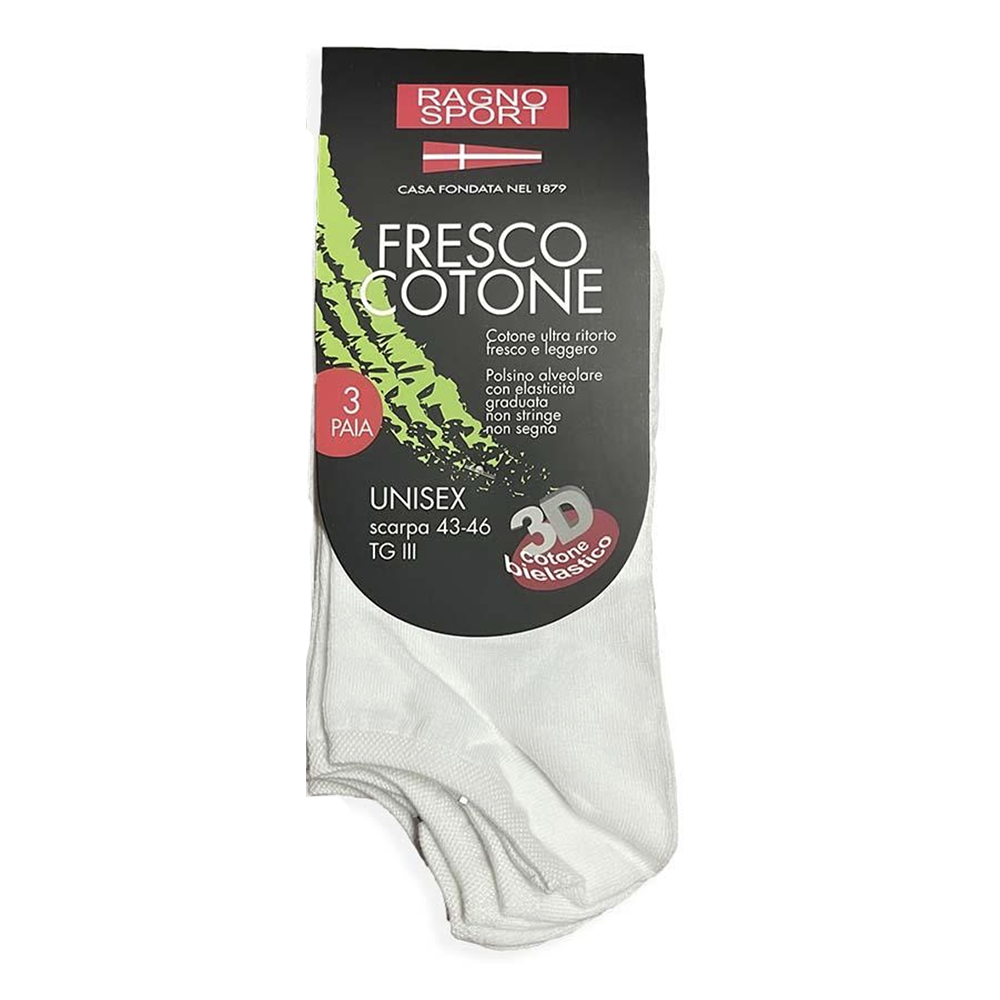 Ragno 9 Pairs Unisex Paris Shoe in Fresh Stretch Cotton S21