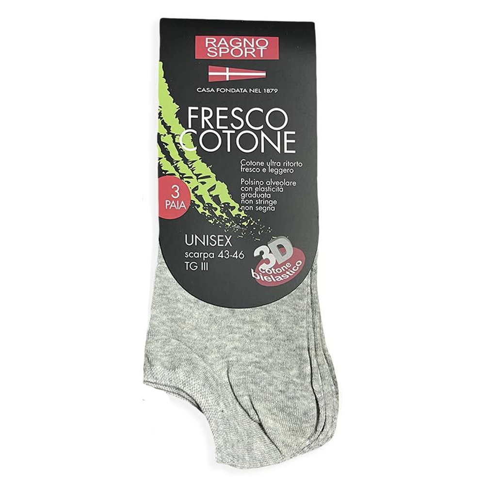 Ragno 9 Pairs Unisex Paris Shoe in Fresh Stretch Cotton S21