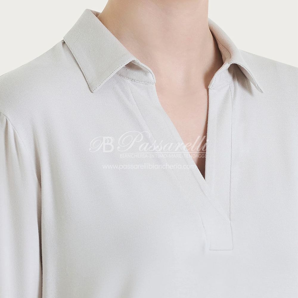 Ragno Maglietta da Donna a Polo maniche 3/4 in Viscosa 70121G S21
