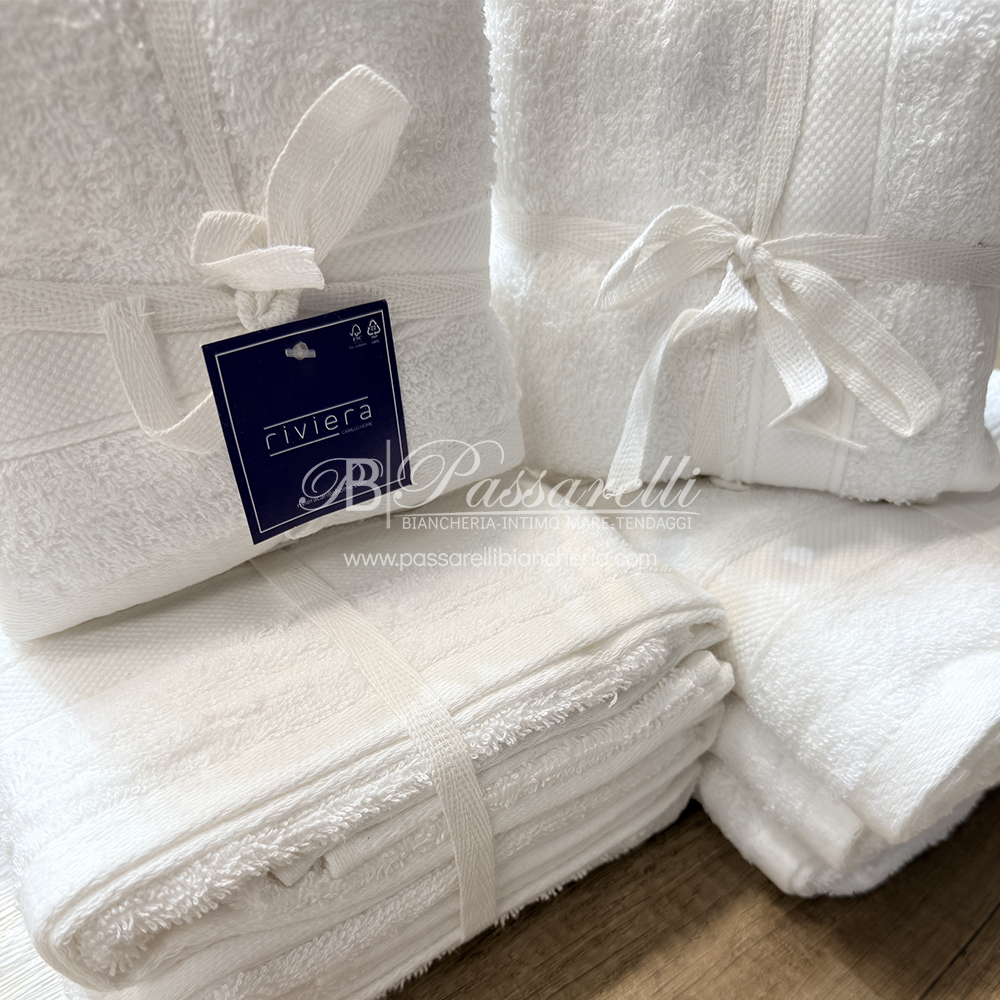Riviera Hotellerie Set 12 Pezzi Asciugamani + Ospiti in spugna 340gr 2512S70
