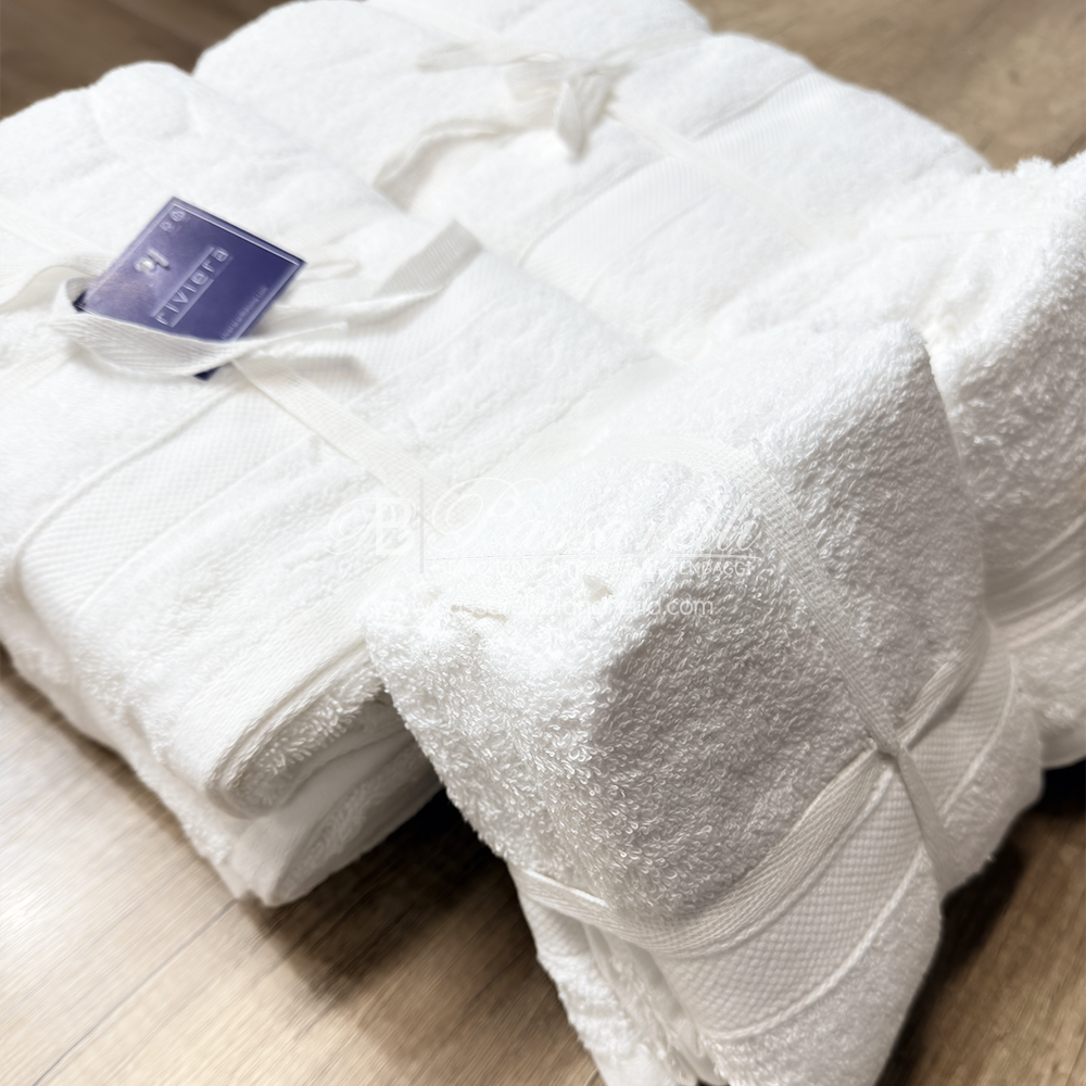 Riviera Hotellerie Set 12 Pezzi Asciugamani + Ospiti in spugna 340gr 2512S70