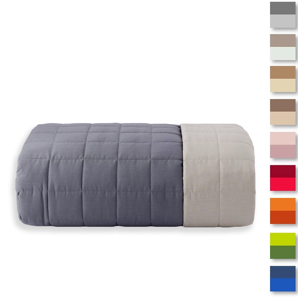 Riviera Paint Copriletto Trapuntato in Cotone Double Face Singolo - B70