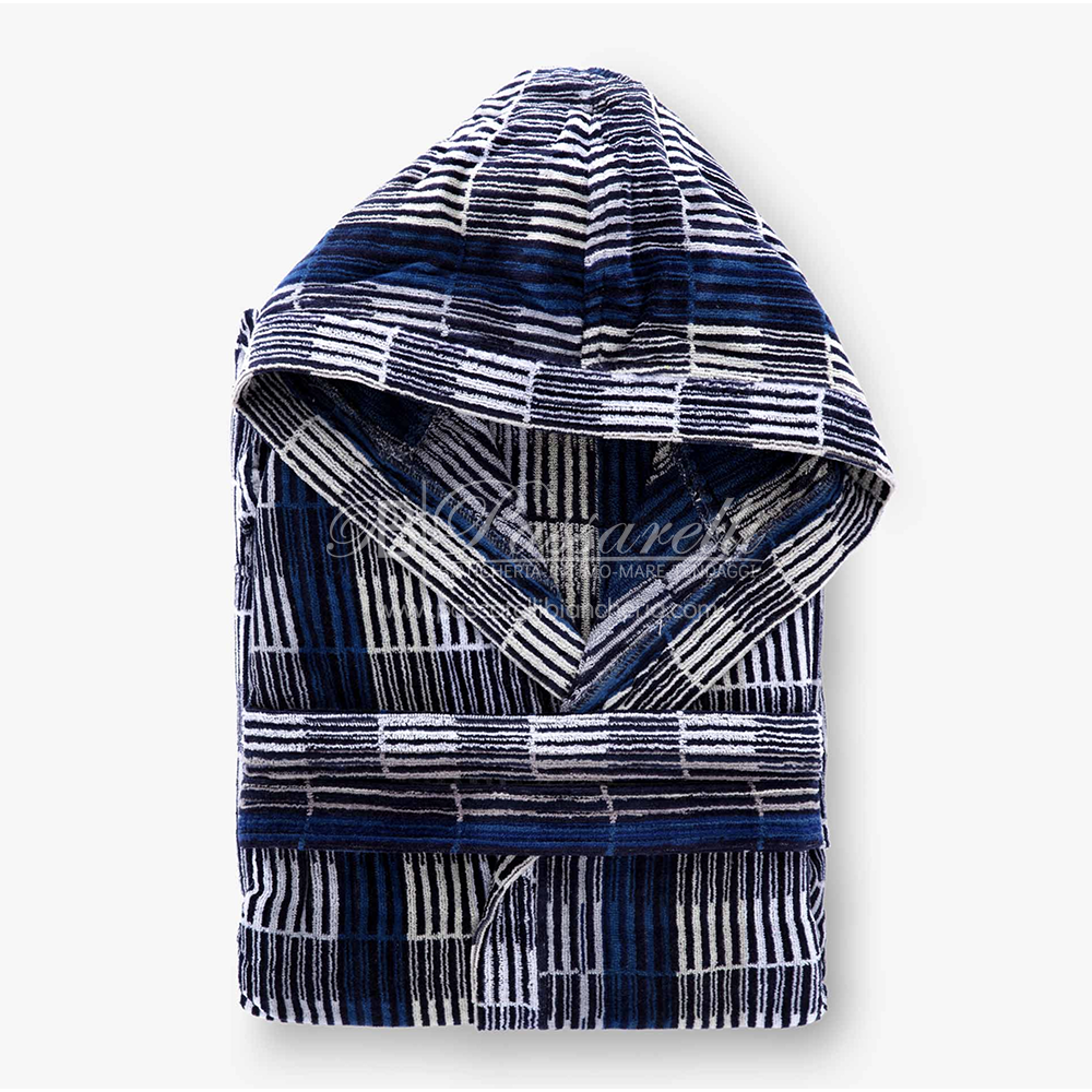 Riviera Accappatoio Unisex Spugna Jacquard Groovy Square 2506S40