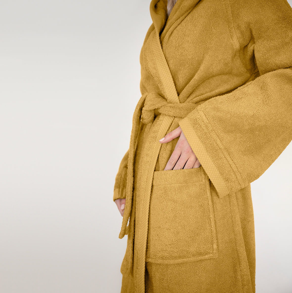 Fazzini Accappatoio Unisex in Spugna di Cotone con Cappuccio - Square