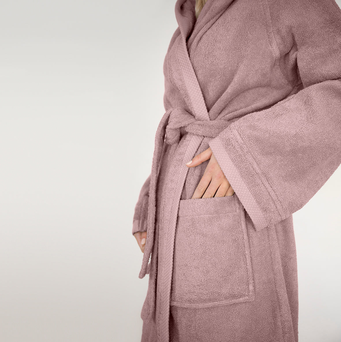 Fazzini Accappatoio Unisex in Spugna di Cotone con Cappuccio - Square