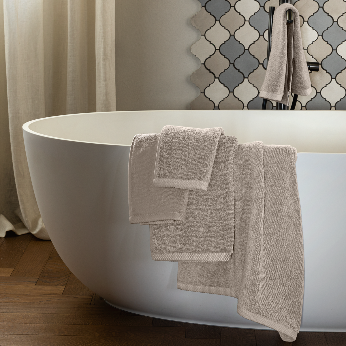 Fazzini Coppia di Asciugamani in Spugna di Cotone - Square 2602S13