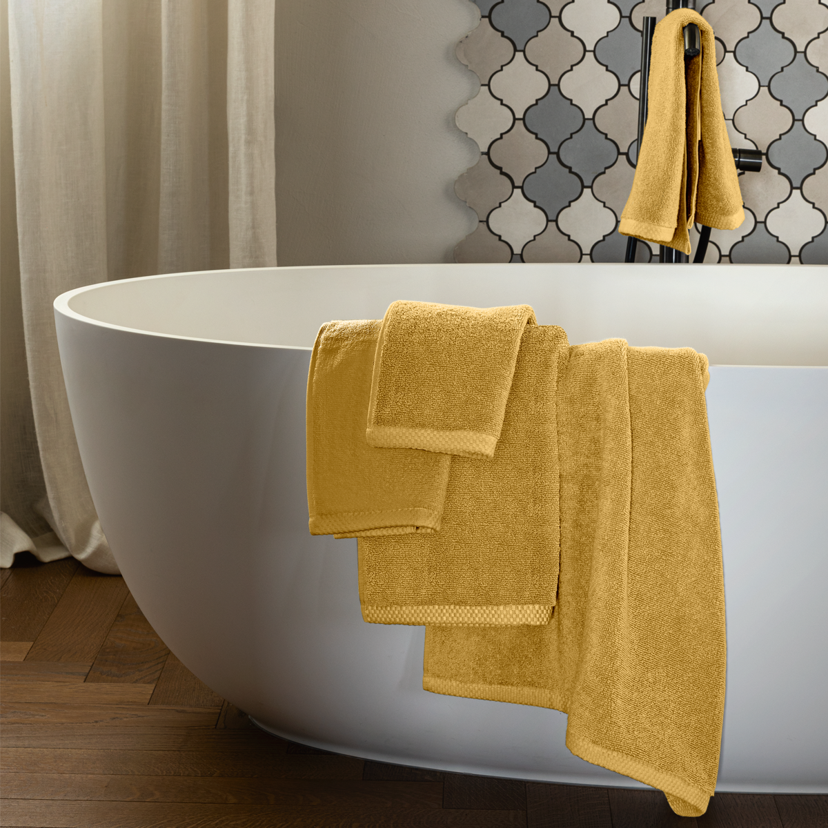 Fazzini Coppia di Asciugamani in Spugna di Cotone - Square