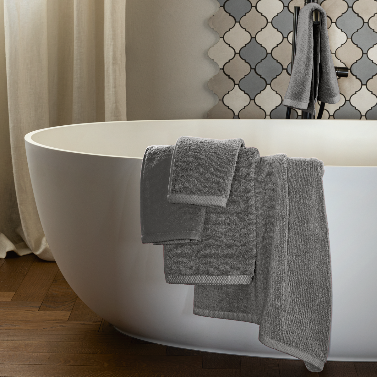 Fazzini Coppia di Asciugamani in Spugna di Cotone - Square