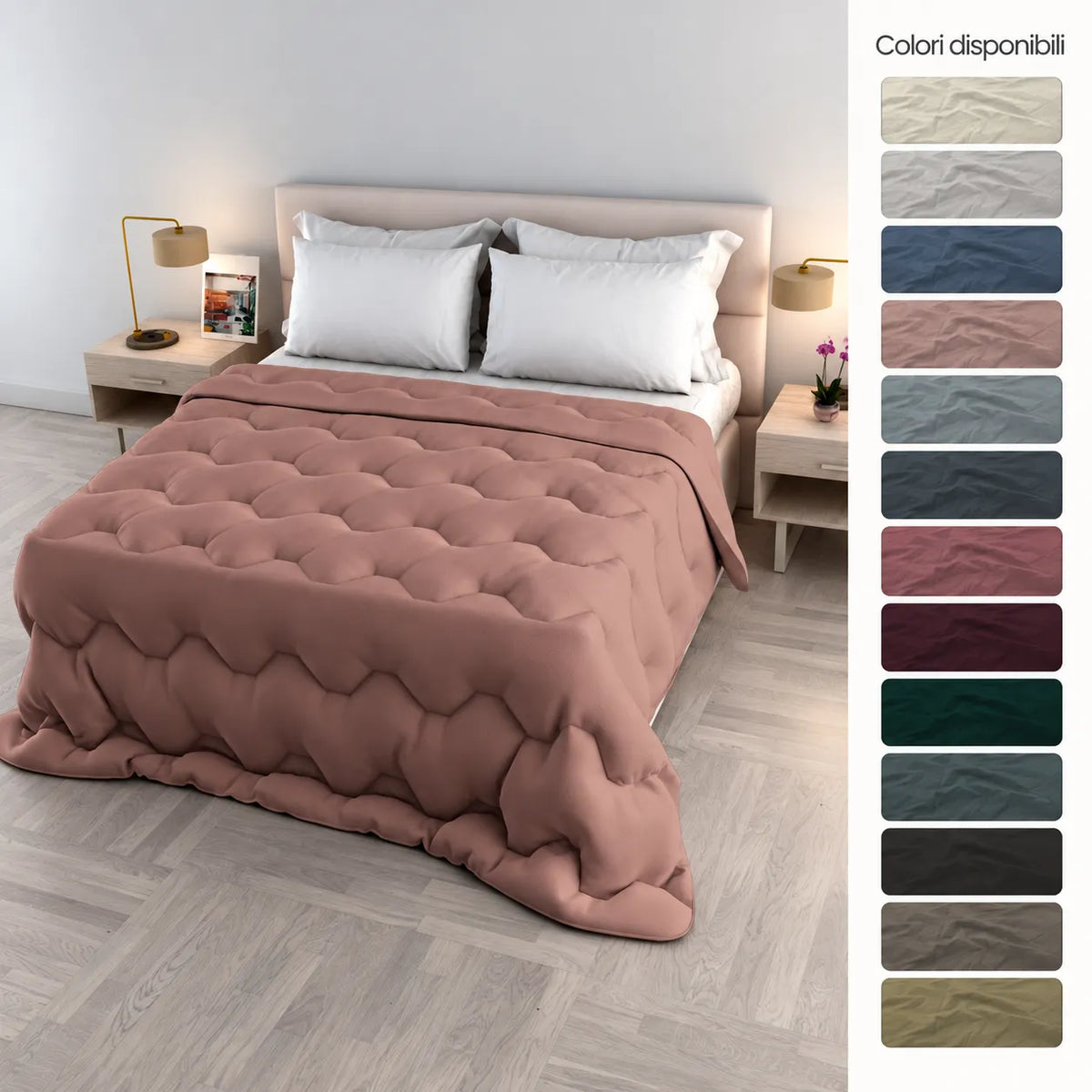 Trapunta Matrimoniale Water Washed 250x250 cm – Made in Italy