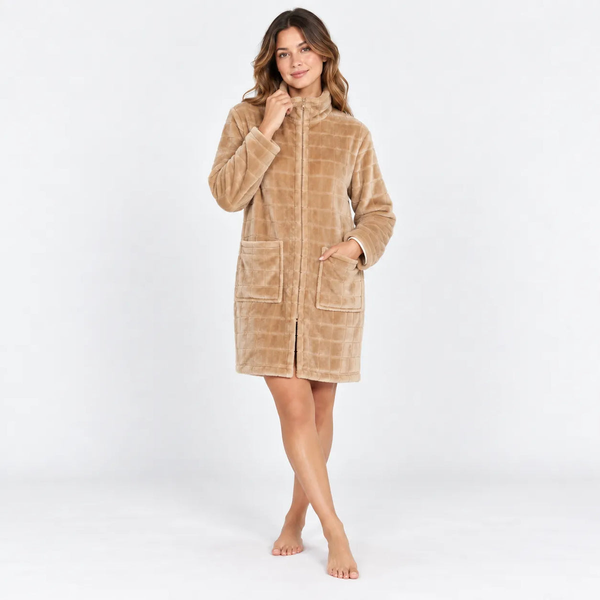 Selmark Vestaglia Invernale da Donna con Zip PC272