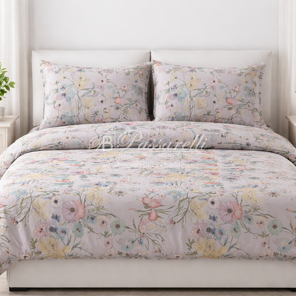 Cogal Set Lenzuola-Copriletto Matrimoniale Fiori di Campo 2603S50