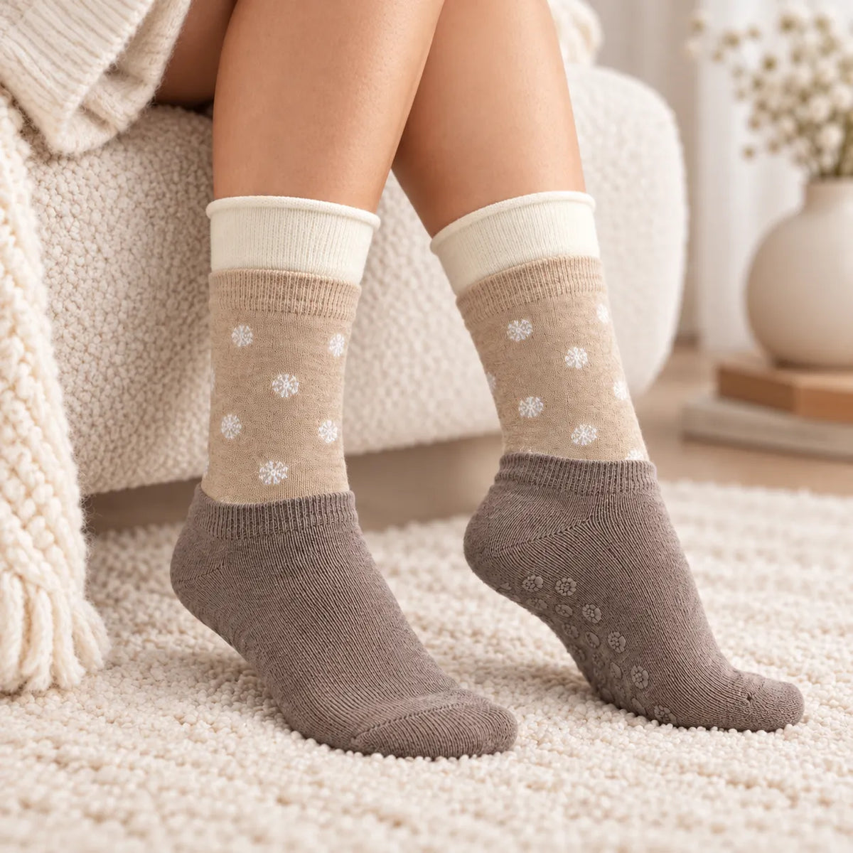 Sisi Calzino calzino antiscivolo da Donna Slipper 1864SI