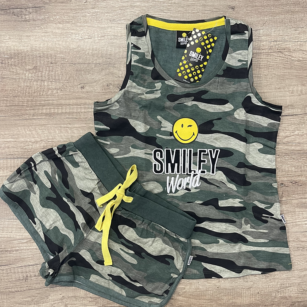 Smiley Pigiama estivo Corto senza Maniche da donna 50810 S25