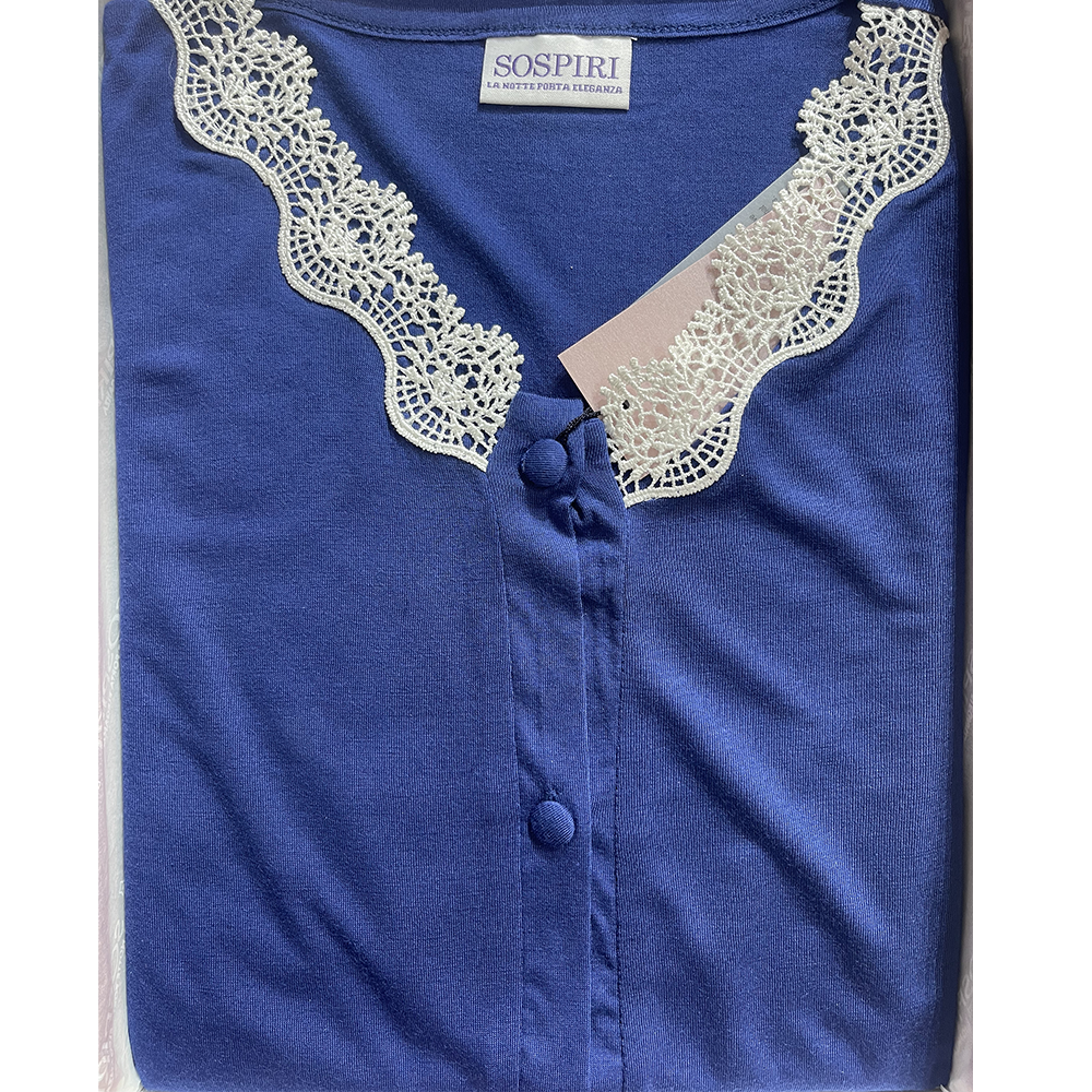 Sospiri Pigiama in Viscosa da Donna Aperto Avanti S36