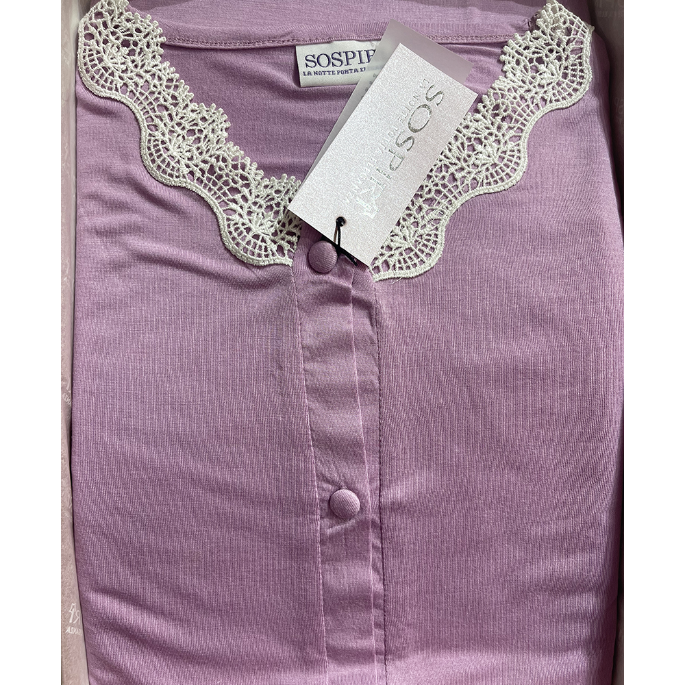 Sospiri Pigiama in Viscosa da Donna Aperto Avanti S36